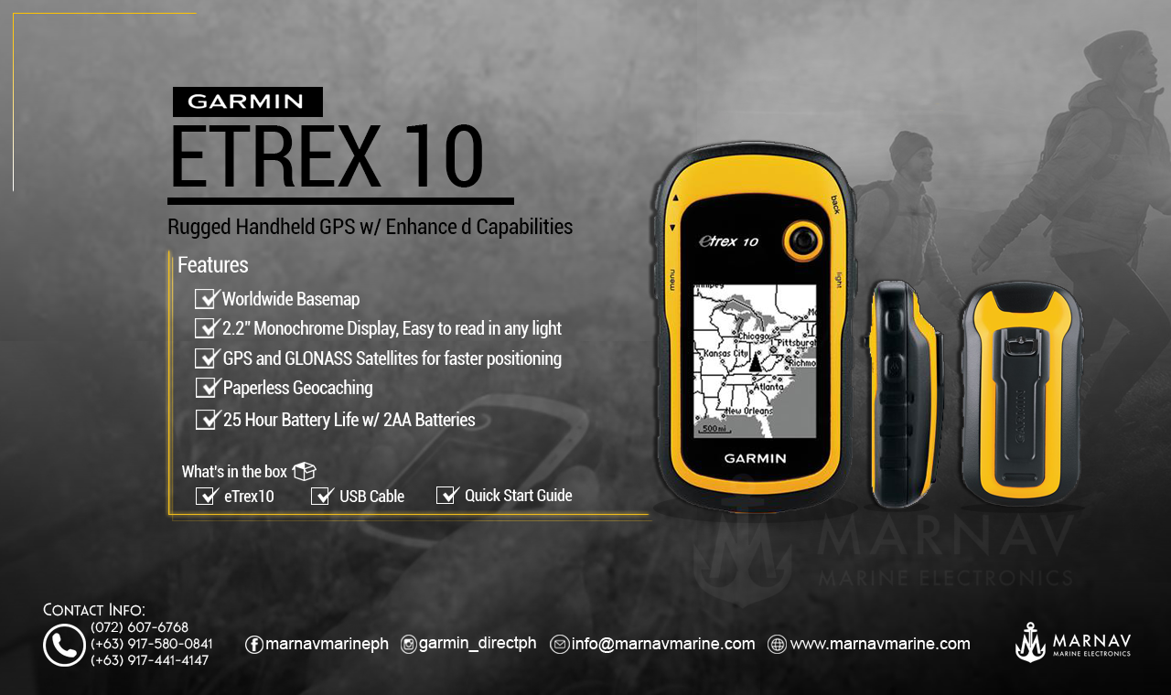GARMIN - GPS portable eTrex 10 - Discount Marine
